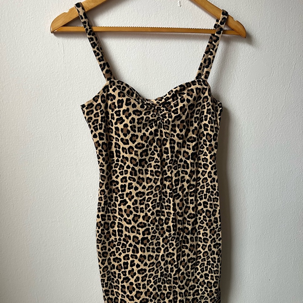 Leopard Cheetah Print Dress HM - Animal Print Dress , Sweetheart top
